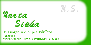 marta sipka business card